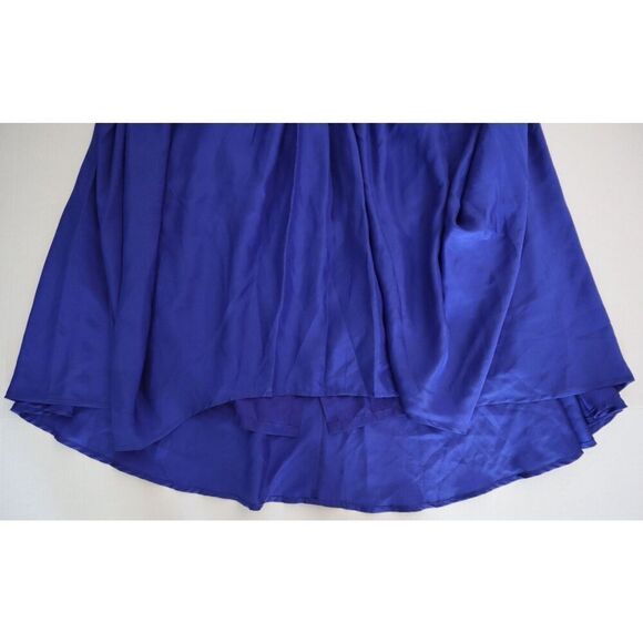 Trina Turk 2103630 Women Sz 6 Lapis Blue Embellished Romani Cape Silk Dress - Picture 8 of 14